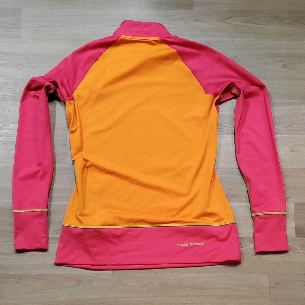 Under Armour Women's Vibrant Pink and Orange Sweatshirt - Picture 5 of 7